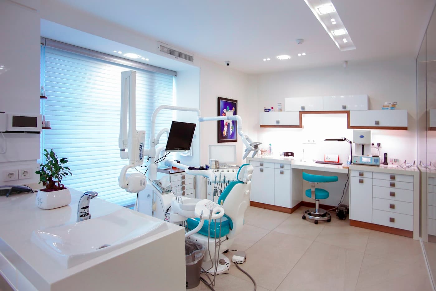 A bright, modern dental treatment room